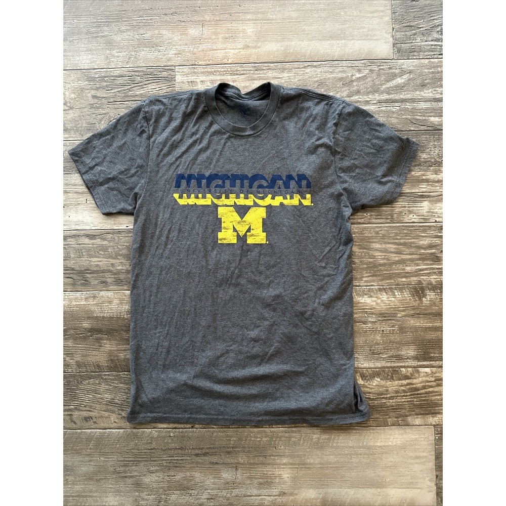 Michigan Wolverines Rivalry Threads Shirt Large‎ Gray Runs Small!! Go Blue! (E1)